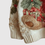 Nina – Vánoční svetr s medvídkem a zimními motivy