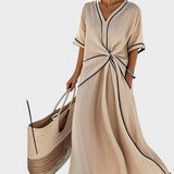 Emília – Mírně Volné Pruhované Šaty