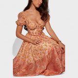 Valentina Coral Floral Dress