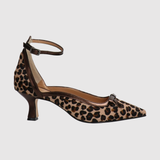 Teodora - Leopardí lodičky s nízkým podpatkem