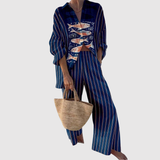 Natálie – Plážové šaty s předním vázáním