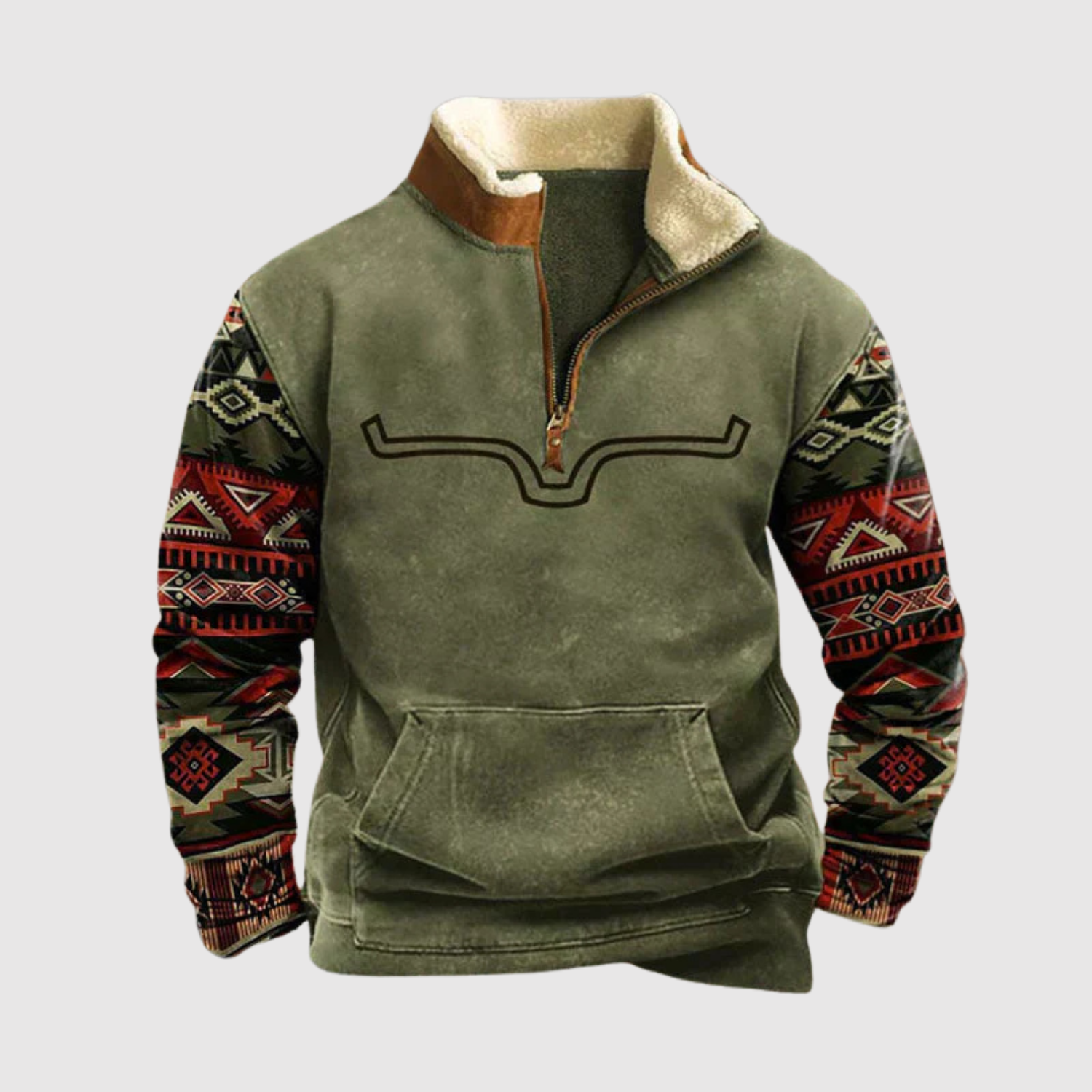 Daniel – Mikina s etnickým vzorem a zipem