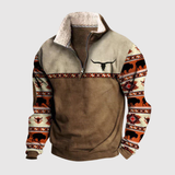 Daniel – Mikina s etnickým vzorem a zipem