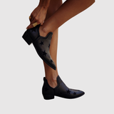 Teodora - Kožené boty s hvězdným vzorem