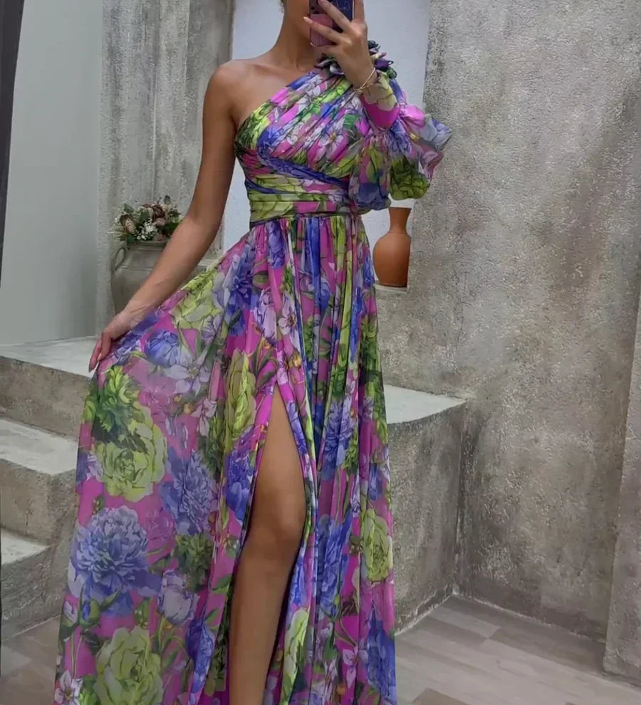 Whitney | Elegantní Šaty na Jedno Rameno pro Letní Příležitosti