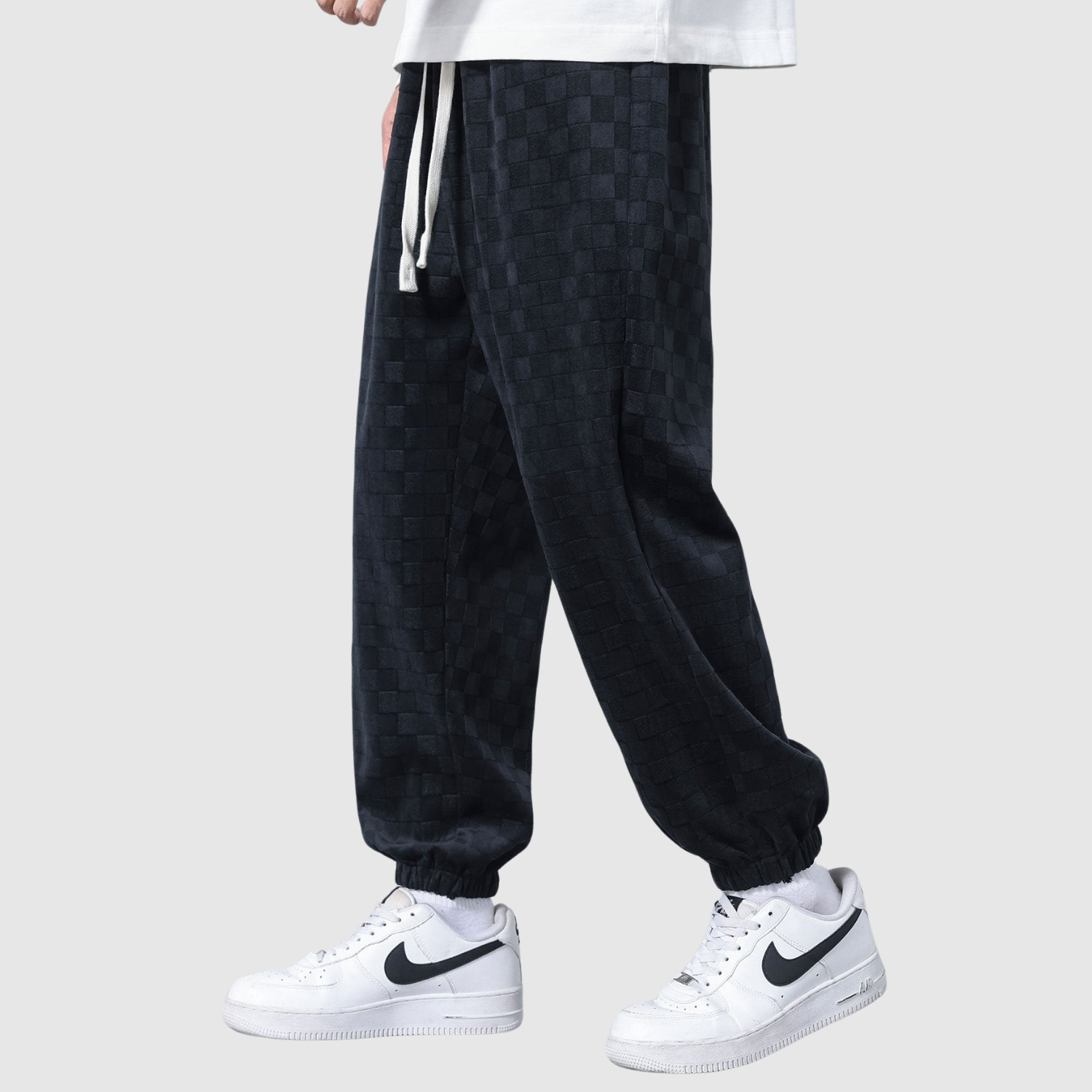 Denis – Kostkované Joggingové Kalhoty