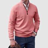 Daniel – Poloviční zip svetr z jemné bavlněné směsi