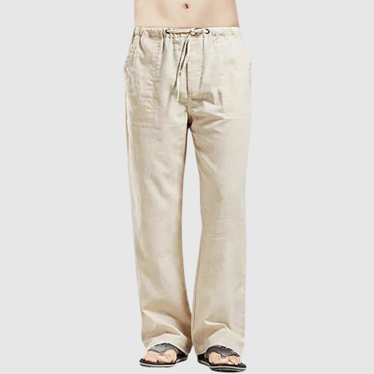 Leo – Klasické lněné kalhoty s pohodlným střihem" can be rewritten as:

"Leo – Tradiční lněné kalhoty s komfortním střihem