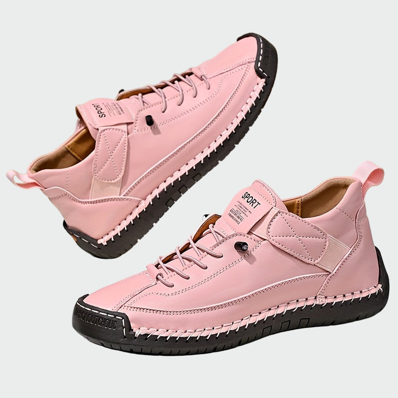 Nízké kotníkové ortopedické kožené boty