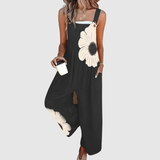 Natálie – Květinový overal s volnými nohavicemi