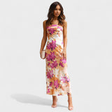 Carmen | Bezrukávové saténové šaty