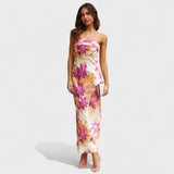 Carmen | Bezrukávové saténové šaty