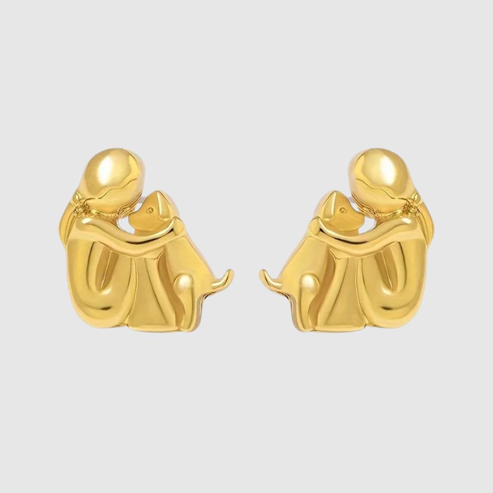 Elisa – Náušnice s ikonickým motivem dívky a jejího psa