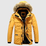 Marek – Zimní bunda s péřovou kapucí a moderním designem