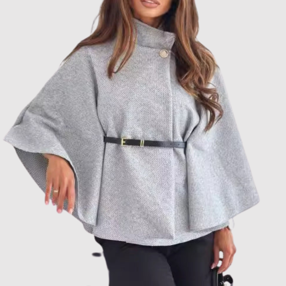 Silvie - Stylové dámské pončo s páskem