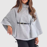 Silvie - Stylové dámské pončo s páskem