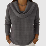 Nora - Elegantní svetr s teplým vodopádovým límcem