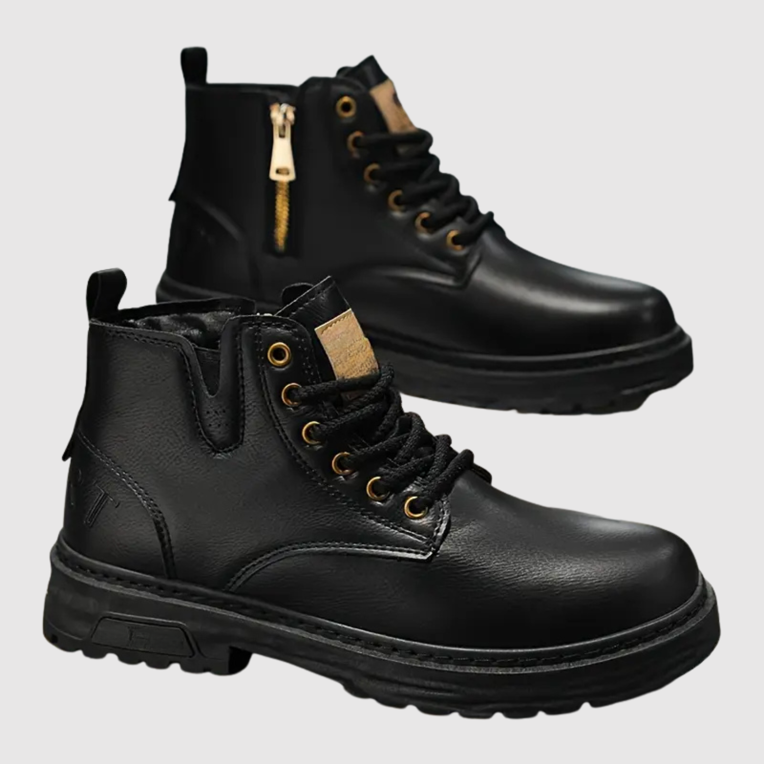 Oskar - Pánské kožené boty s robustní podrážkou