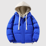 Marek – Péřová bunda s kapucí a kontrastními prvky