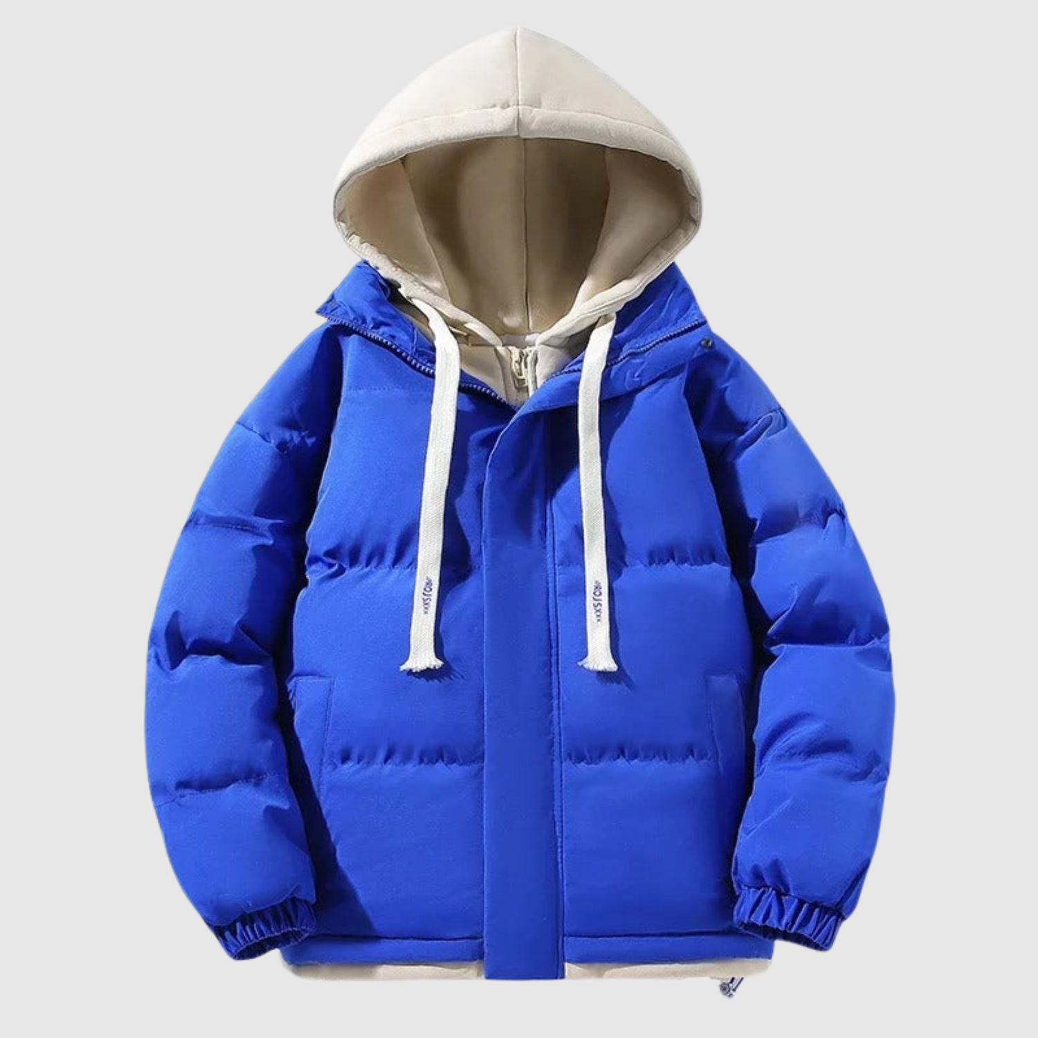 Marek – Péřová bunda s kapucí a kontrastními prvky