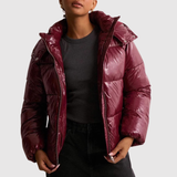 Jelena – Lesklá zimní péřová bunda