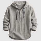 Adrian - Stylová lněná blůza s kapucí