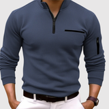 Adrian - Moderní pánská mikina s dlouhým rukávem a zipem