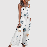 Natálie – Květinový overal s volnými nohavicemi