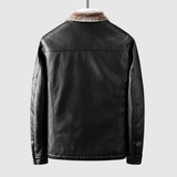 Dorian – Kožená bunda s měkkým kožešinovým límcem