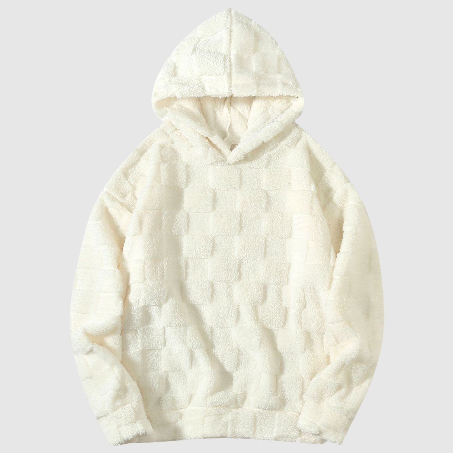 Nina – Šedá kostkovaná mikina z měkkého materiálu