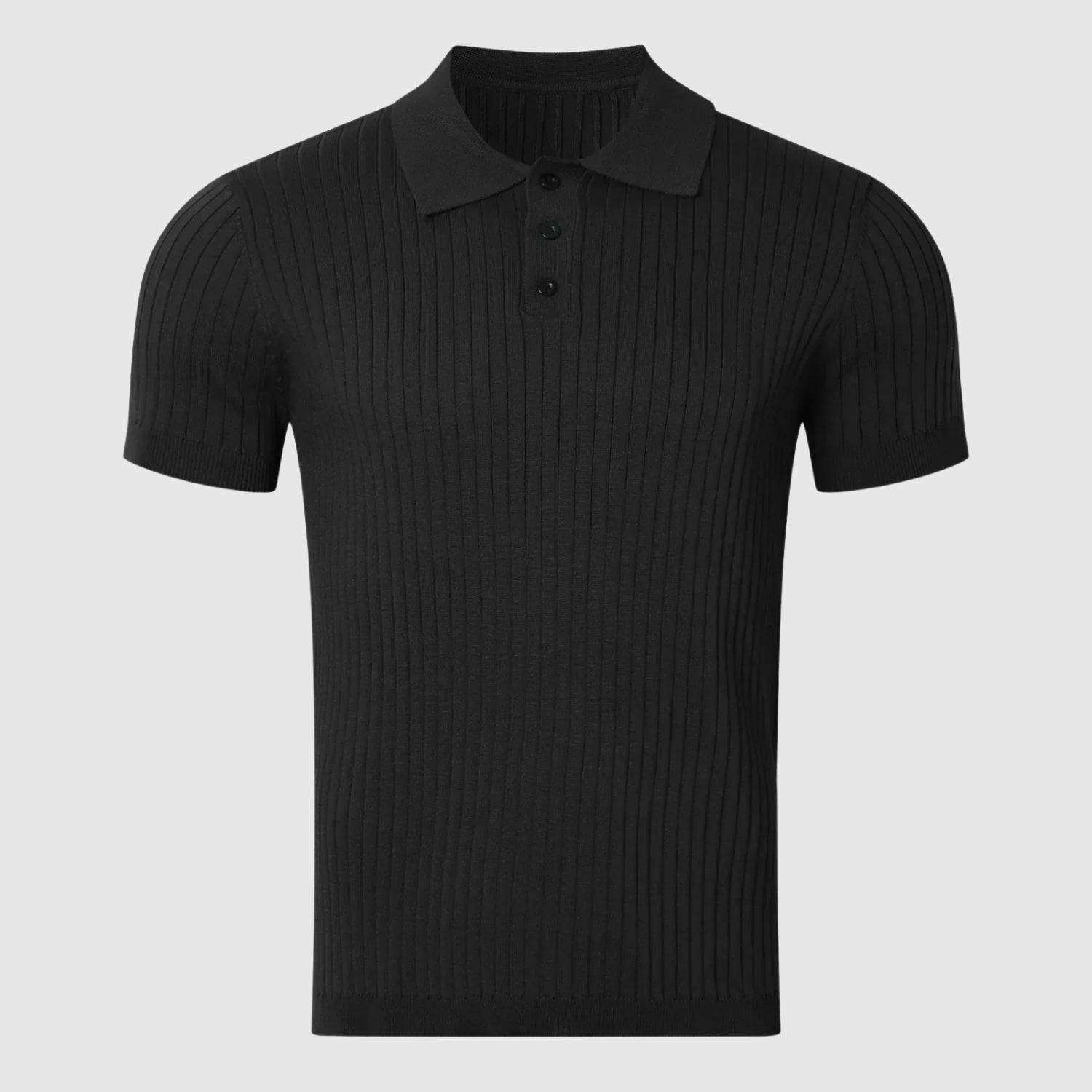 Adrian – Rybí vzorované pletené polo s knoflíky