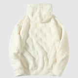 Nina – Šedá kostkovaná mikina z měkkého materiálu