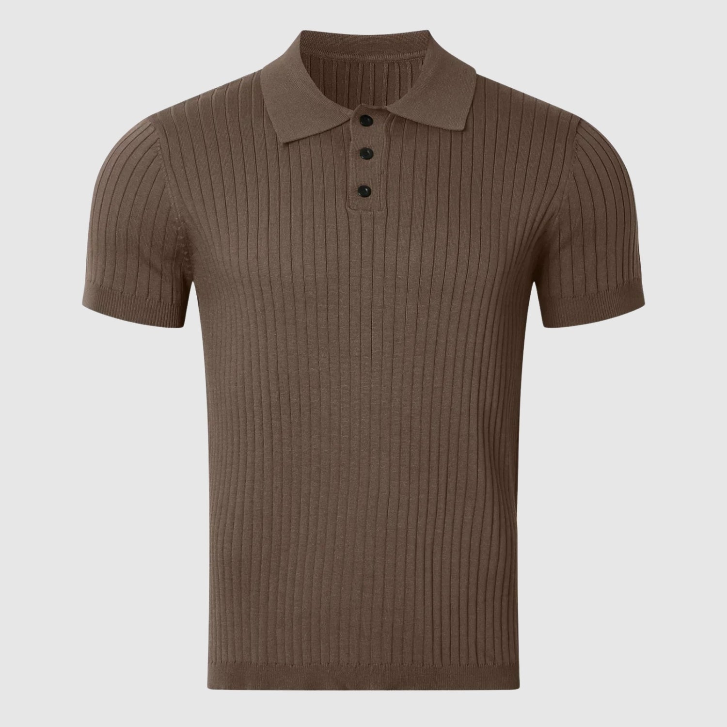 Adrian – Rybí vzorované pletené polo s knoflíky