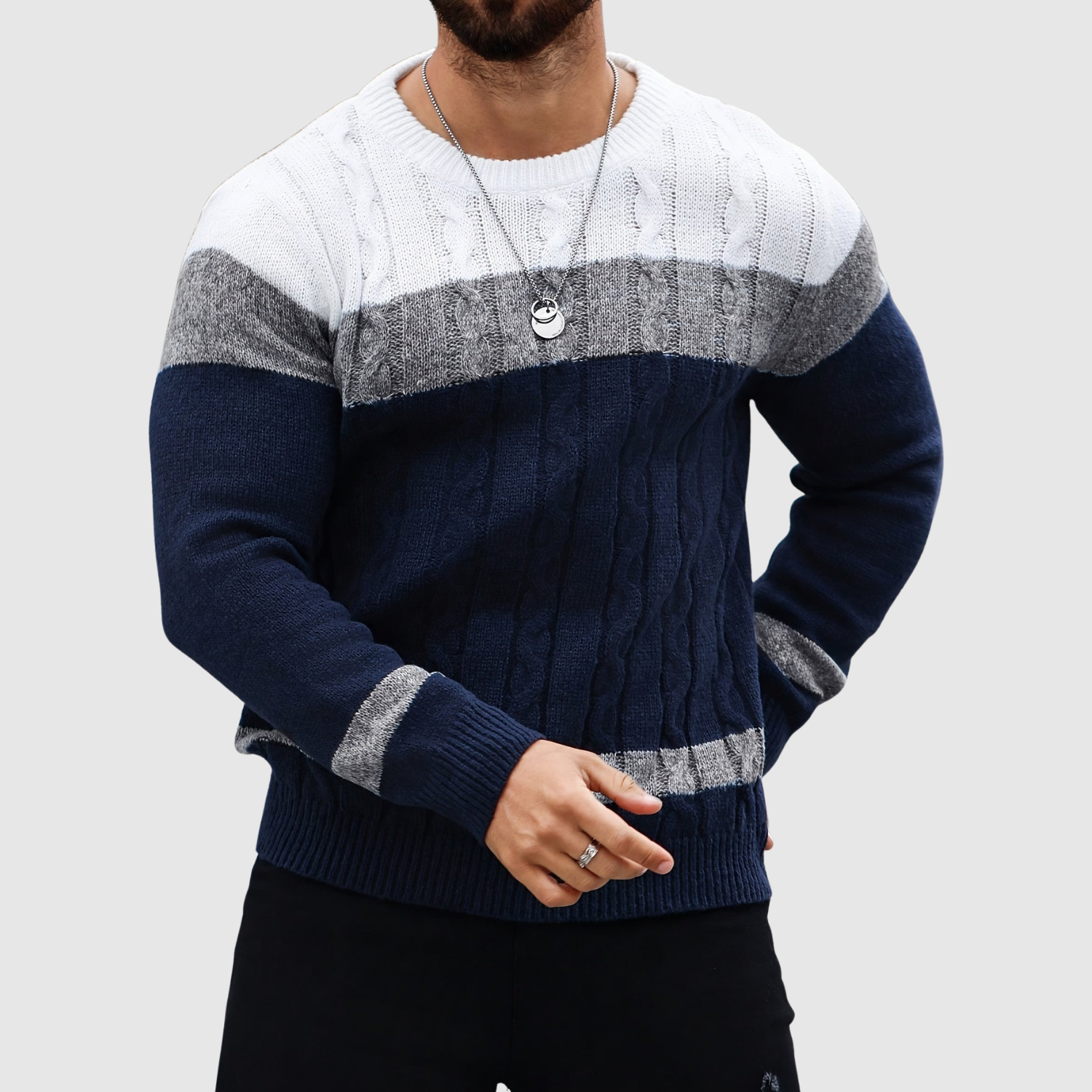 Daniel – Mikina s barevnými bloky v kontrastních odstínech