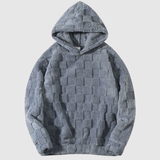 Nina – Šedá kostkovaná mikina z měkkého materiálu