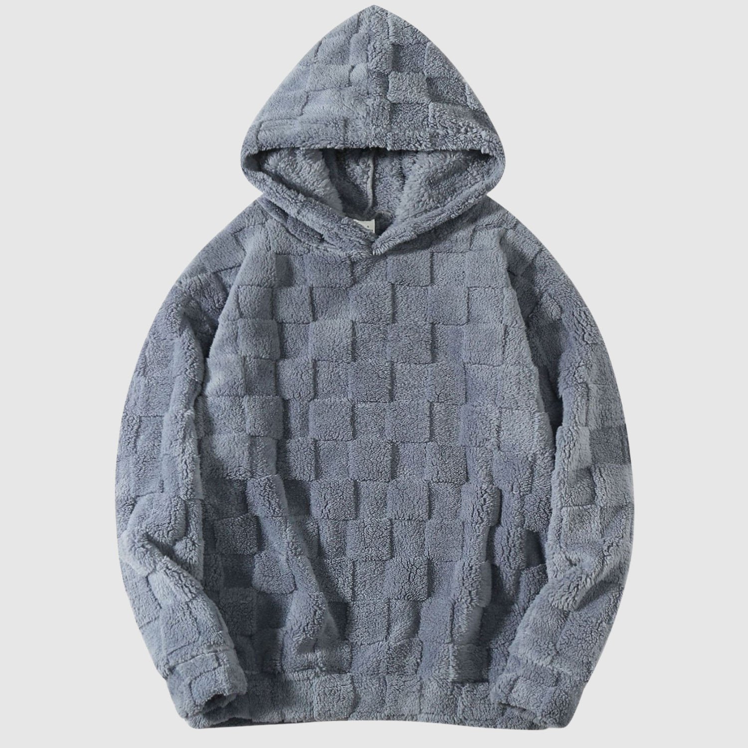 Nina – Šedá kostkovaná mikina z měkkého materiálu