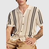 Adrian – Strukturované pletené polo tričko