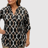 Nora – Stylová blůza s geometrickým vzorem