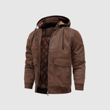 Marek – Pánská ekokůže bunda s kapucí