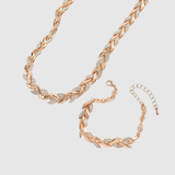 Amélie – Souprava náhrdelníku a náramku s designem listů