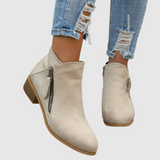 Teodora - Dámské kotníkové boty se zipem