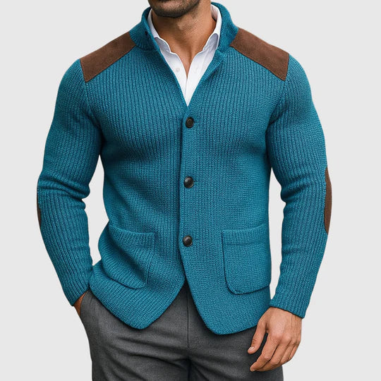 Šimon – Stylový pletený kardigan s kontrastními rameny