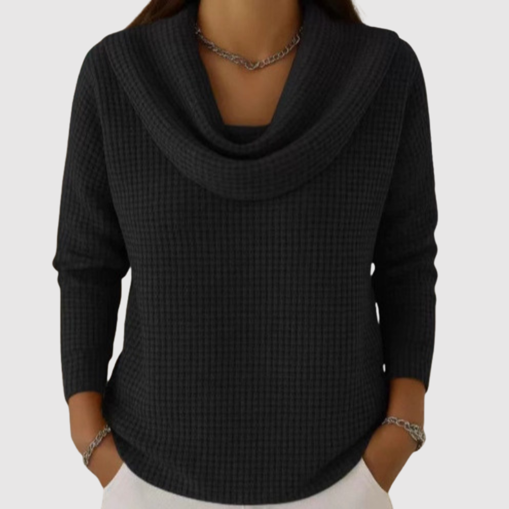 Nora - Elegantní svetr s teplým vodopádovým límcem