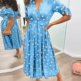 Monica™ | Elegantní Puntíkované Šaty