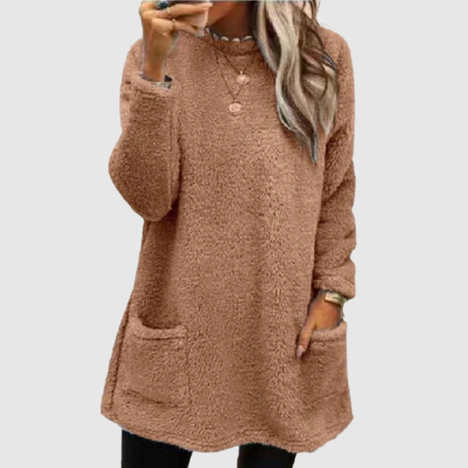 Nora – Dlouhá mikina z jemného fleece