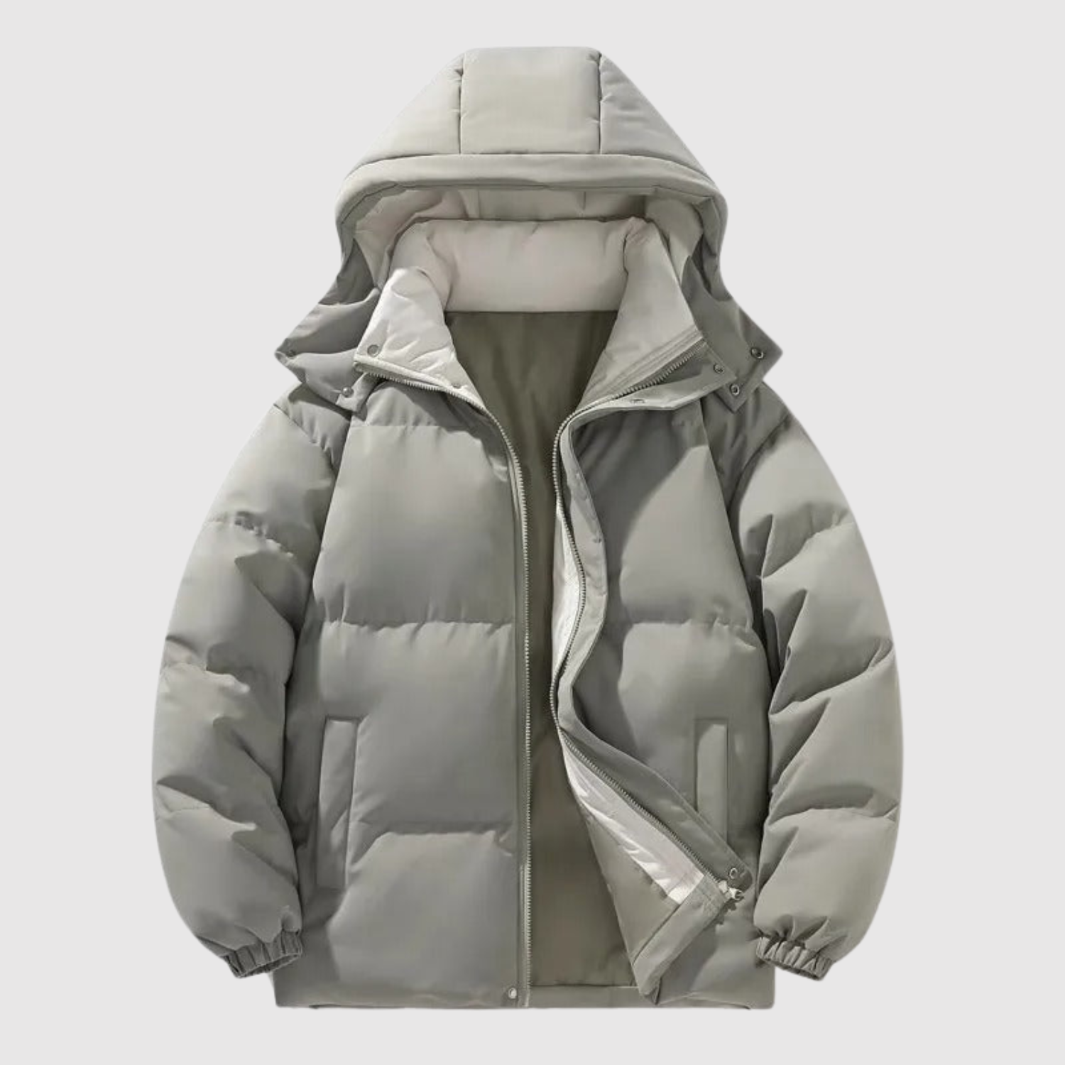 Marek – Péřová bunda s prostornou kapucí a minimalistickým designem