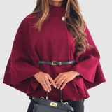 Silvie - Stylové dámské pončo s páskem