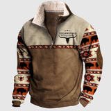 Daniel - Fleecová mikina s barevnými rukávy a krátkým zipem