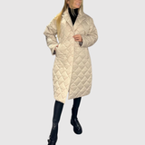 Jelena - Dvoubarevný prošívaný kabát