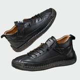 Nízké kotníkové ortopedické kožené boty